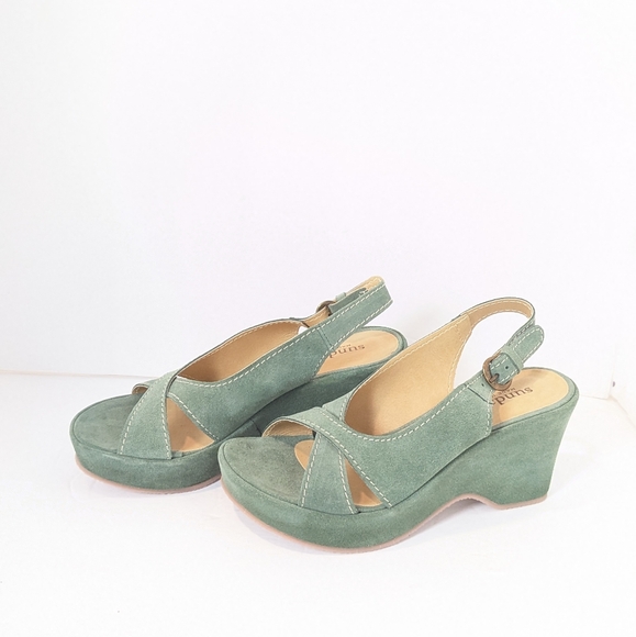 NWOT Sundance suede wedge sandals - Picture 16 of 16